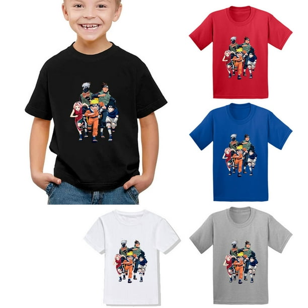 Fashion Kids Boys Girls Cotton Summer Crew T-Shirts Cartoon Print Child Tops Tee 